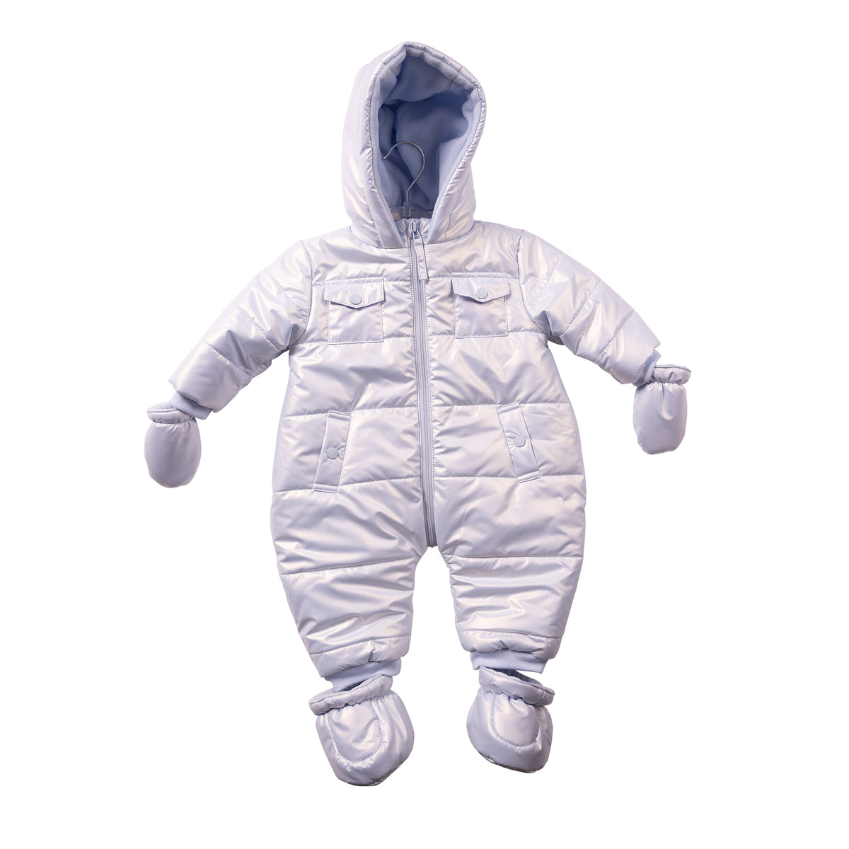 Mintini Baby Boy Blue Metallic Snowsuit 7261