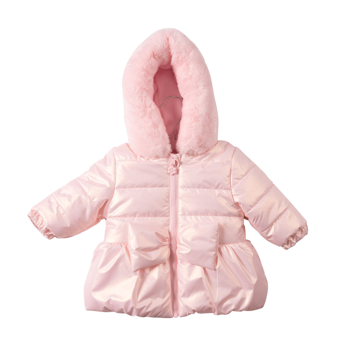 Mintini Baby Girl Pink Metallic Bow Jacket 7275