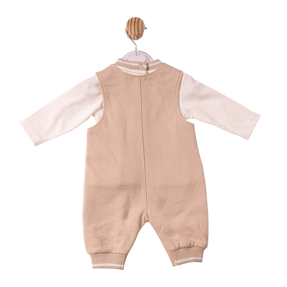 Mintini Baby Boy Beige Dungaree Set 7308