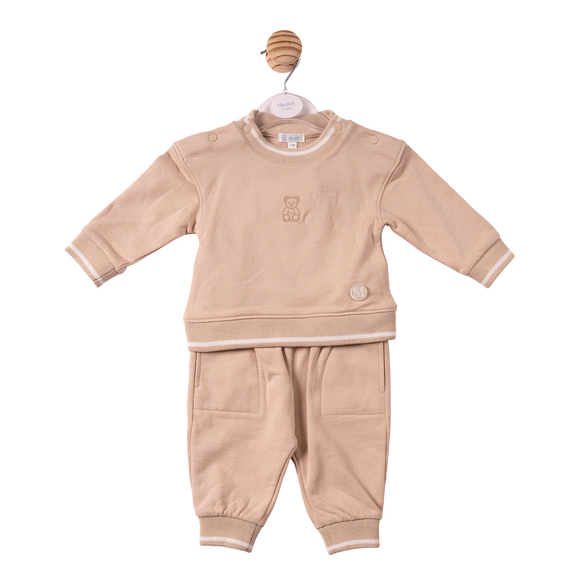 Mintini Baby Boy Beige Tracksuit 7309