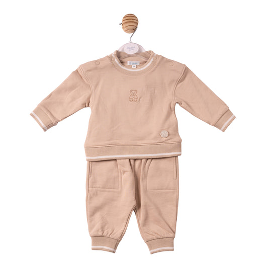 Mintini Baby Boy Beige Tracksuit 7309