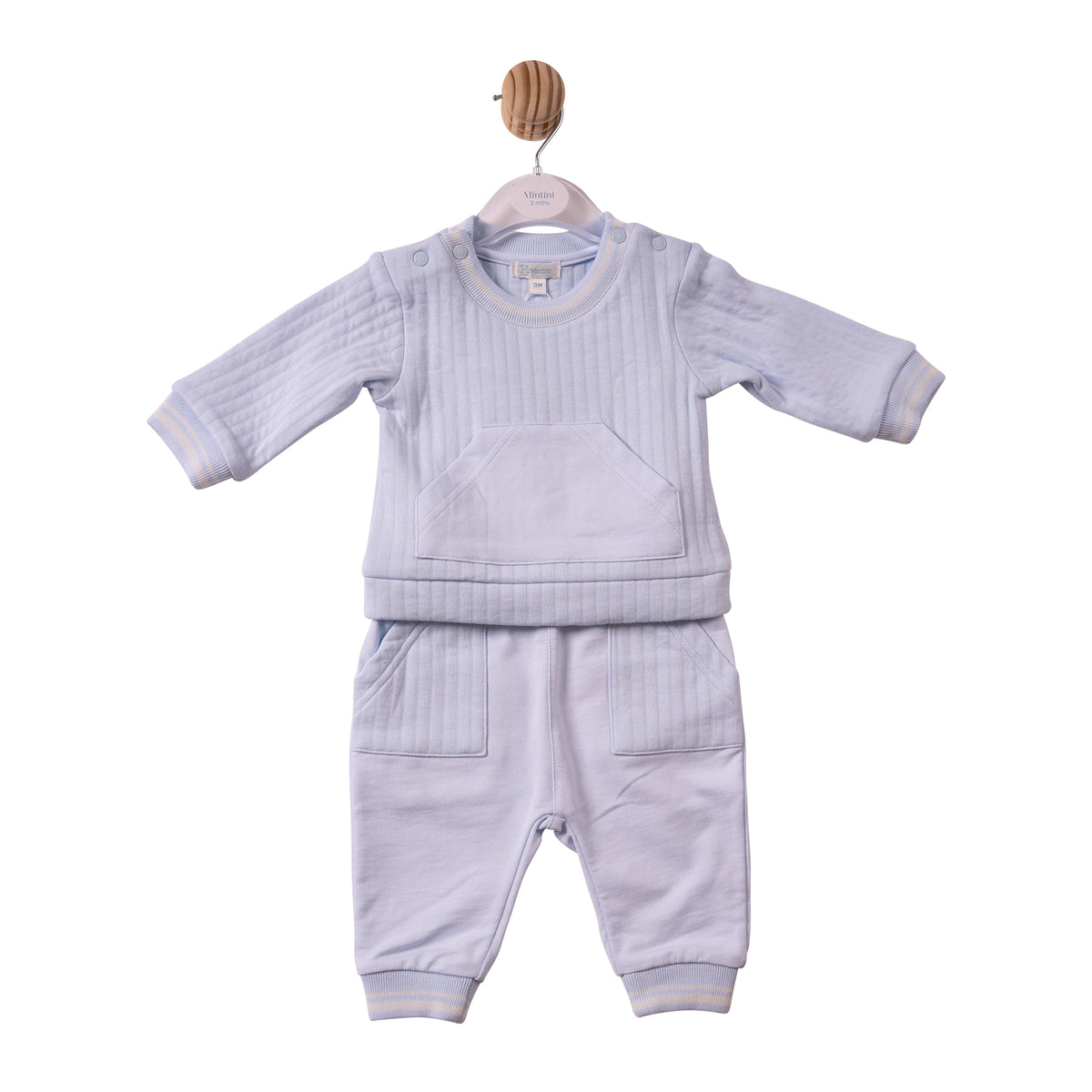 Mintini Baby Boy Blue Ribbed Tracksuit 7331