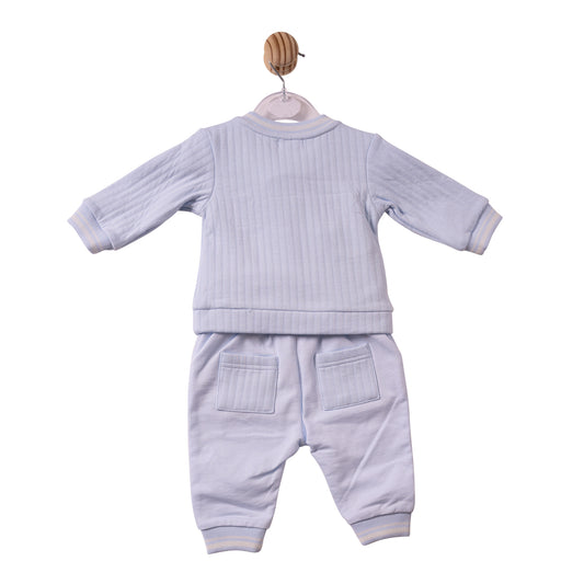 Mintini Baby Boy Blue Ribbed Tracksuit 7331