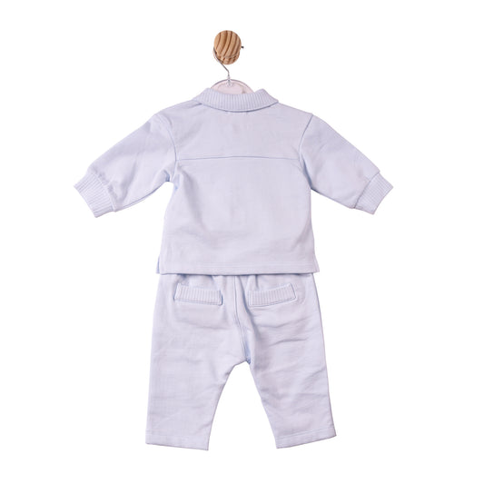 Mintini Baby Boy Blue Polo Shirt Set 7359