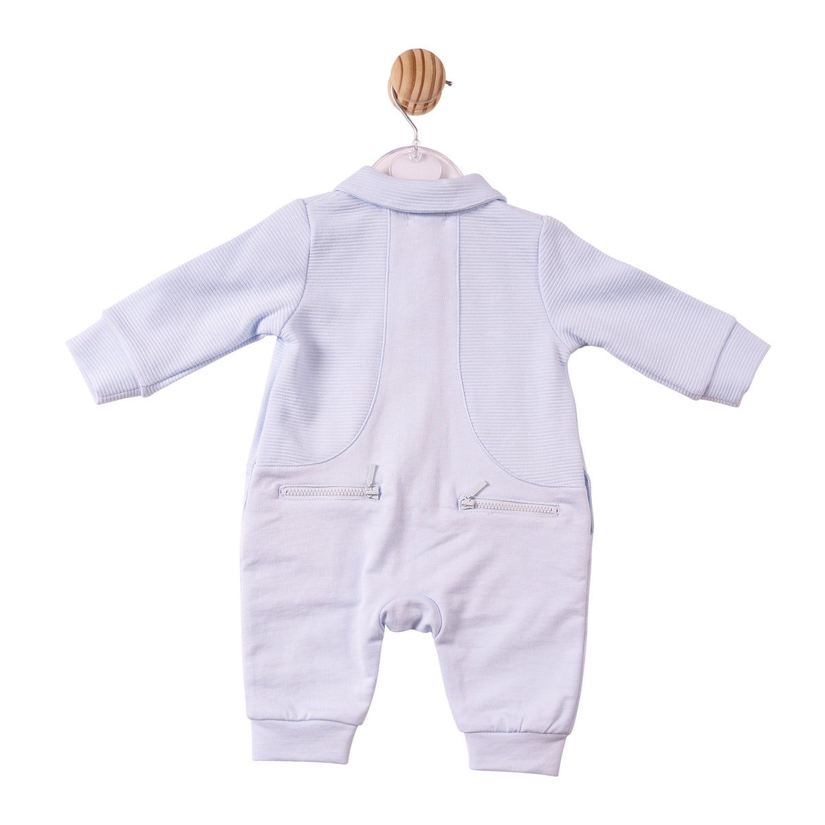 Mintini Baby Boy Blue Zipper Romper 7367