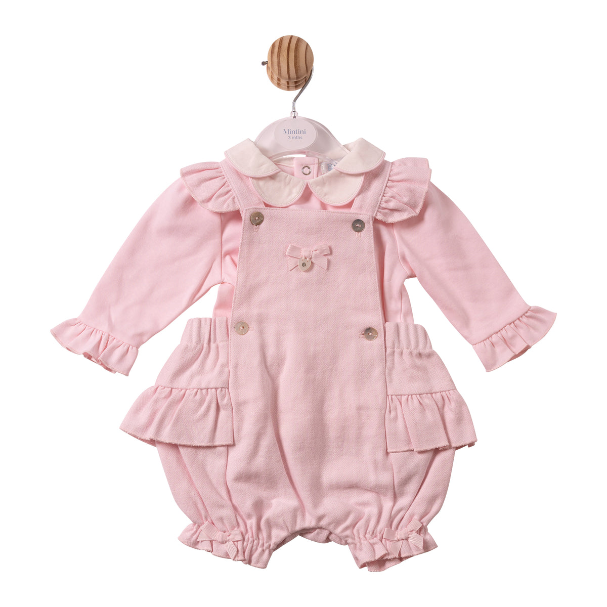 Mintini Baby Girl Pink Frill Bloomer Set 7447