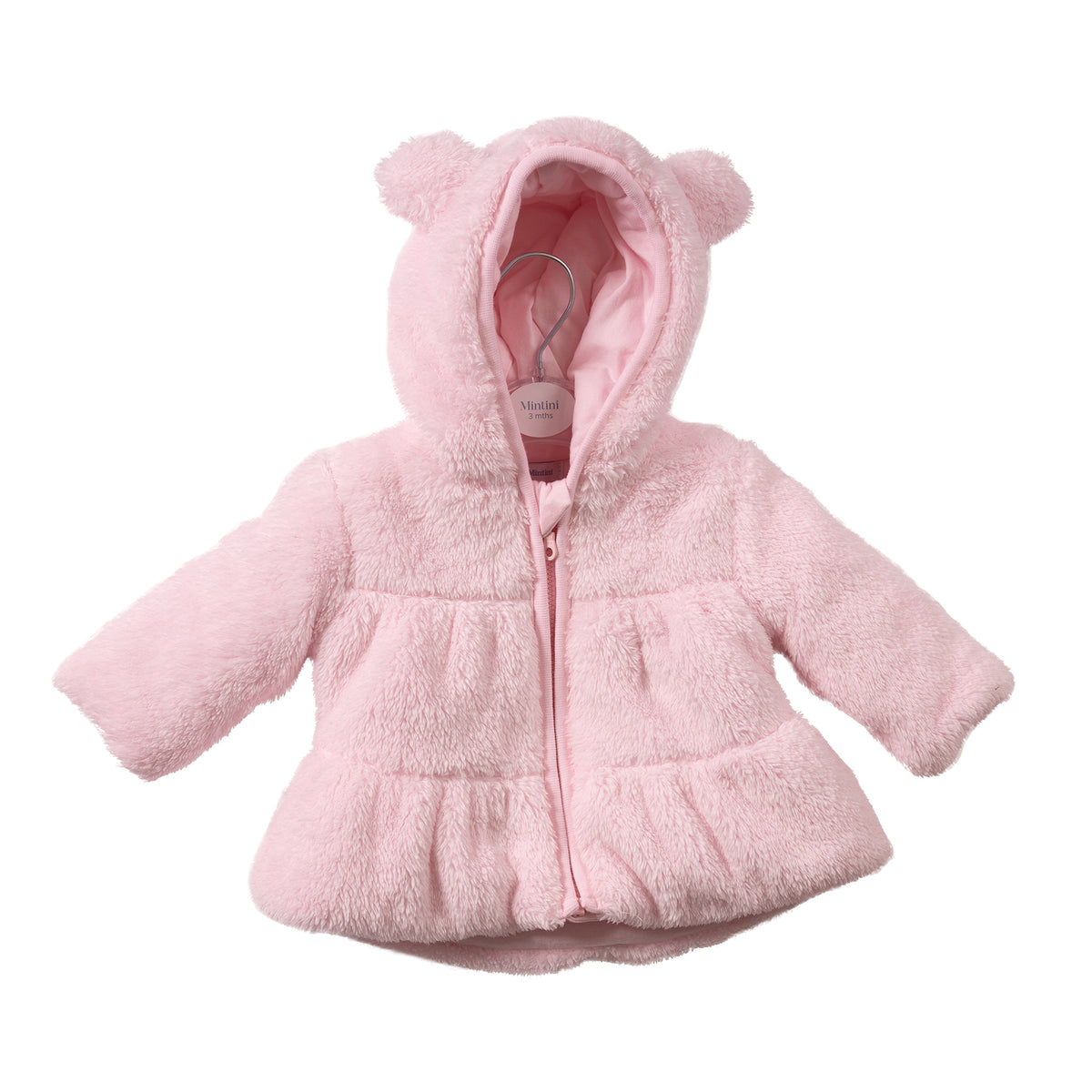 Mintini Baby Girl Pink Fur Jacket 7506