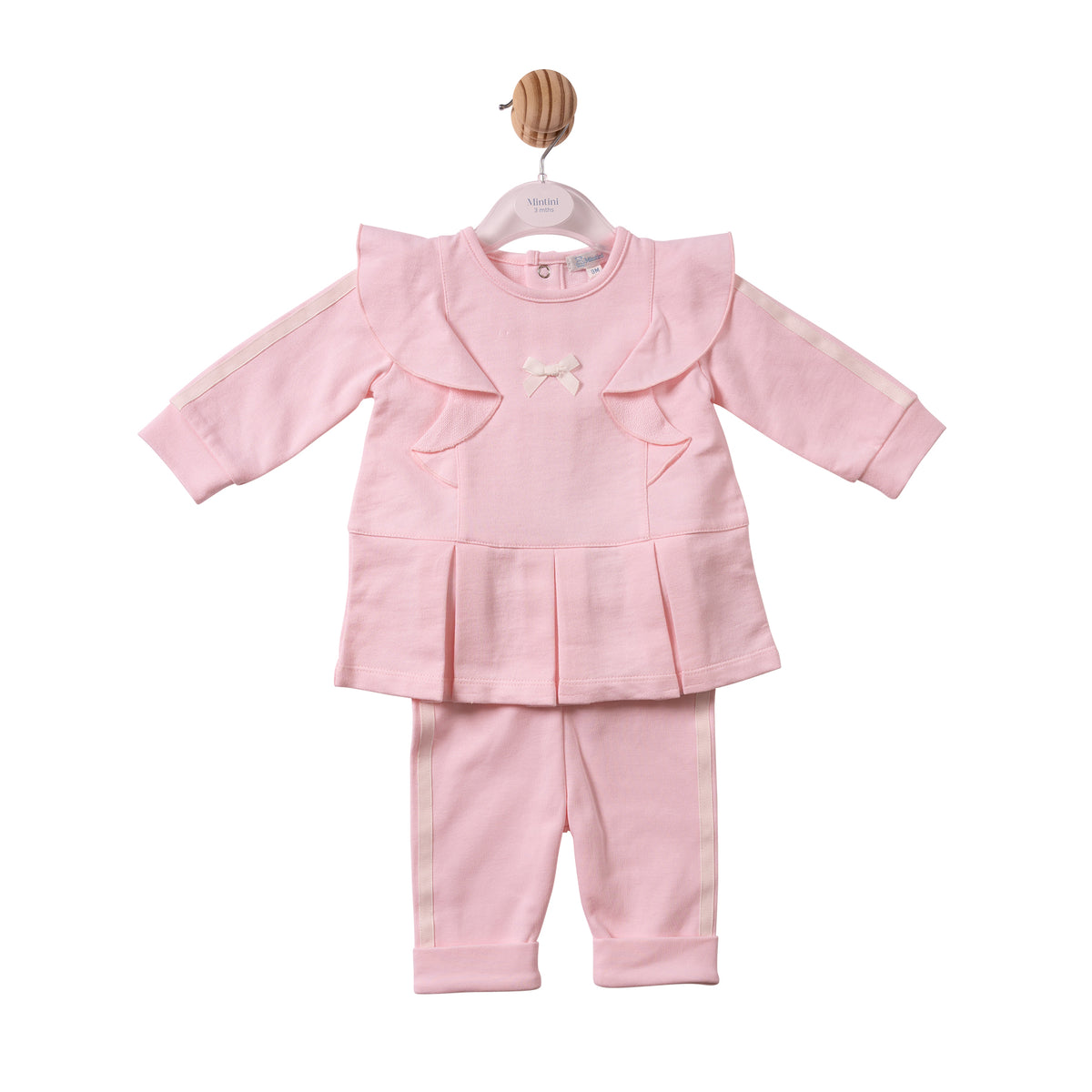 Mintini Baby Girl Pink Frill Legging Set 7510