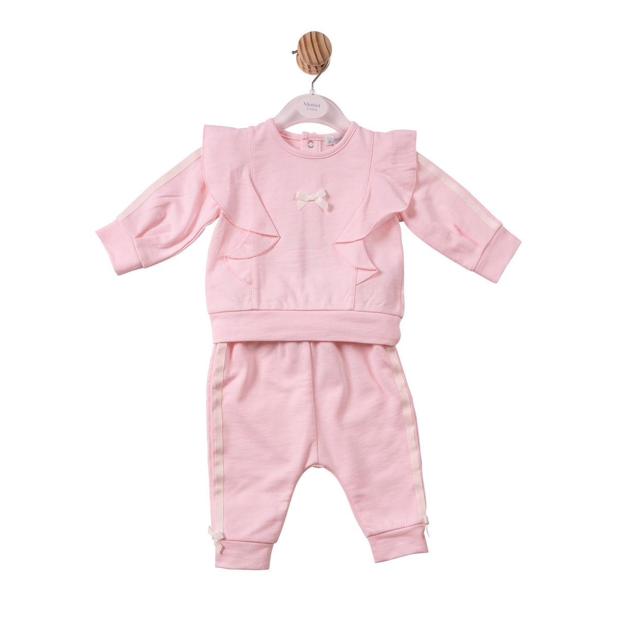 Mintini Baby Girl Pink Frill Tracksuit 7511