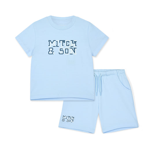 PRE ORDER Mitch & Son Pale Blue Short Set Franklin