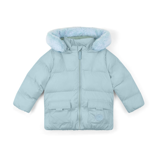 Mitch & Son Pale Blue Padded Fur trim Jacket Jack
