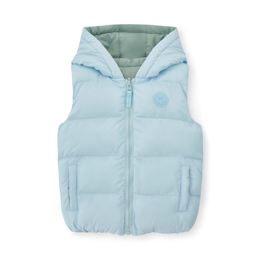 Mitch & Son Pale Blue Padded Reversible Gilet James