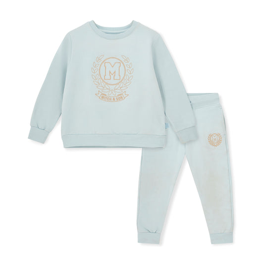 Mitch & Son Pale Blue Crewneck Tracksuit Jaxon