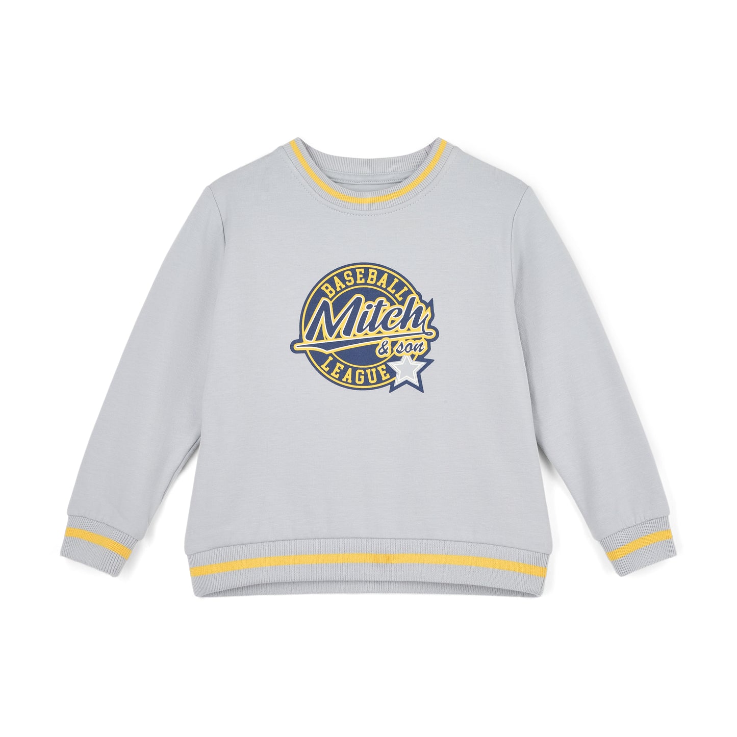 Mitch & Son Grey Baseball Crewneck Tracksuit King