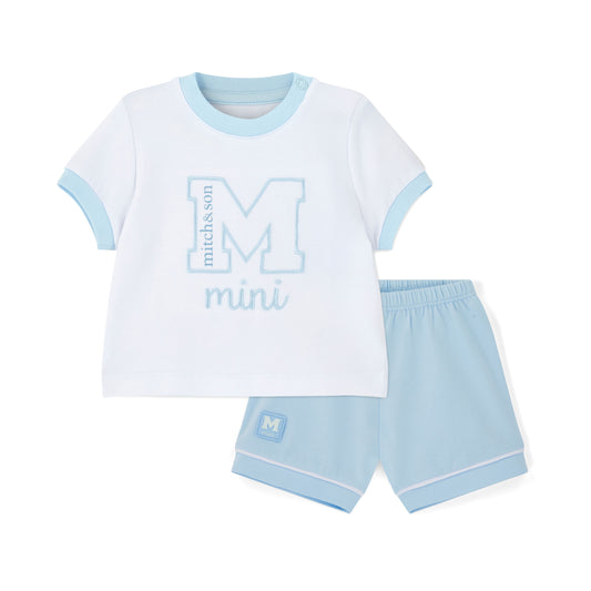 PRE ORDER Mitch & Son Mini Blue Short Set Nico