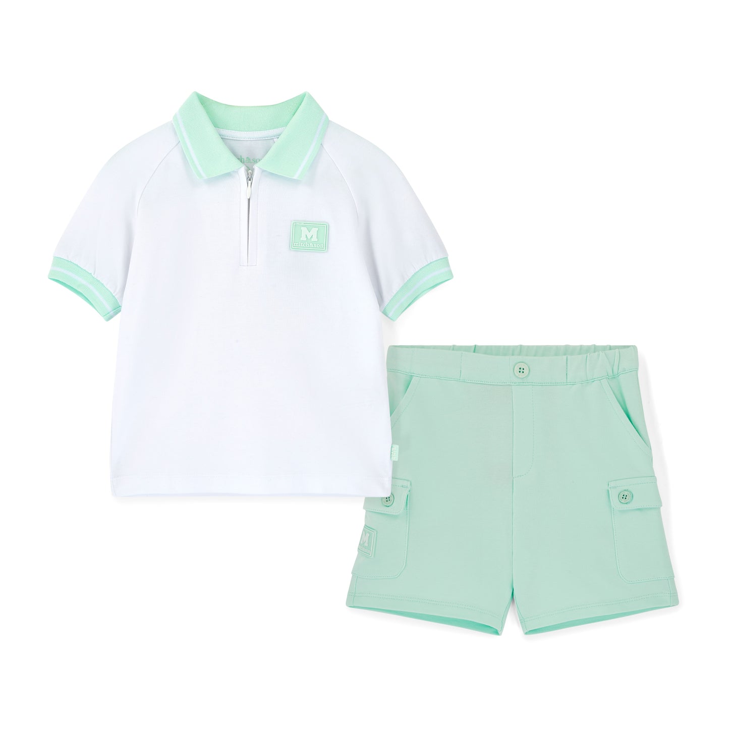 PRE ORDER Mitch & Son Mint Polo Short Set Oakland