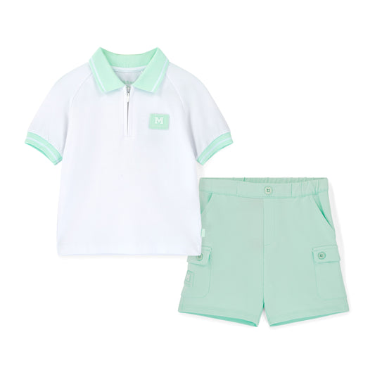 PRE ORDER Mitch & Son Mint Polo Short Set Oakland