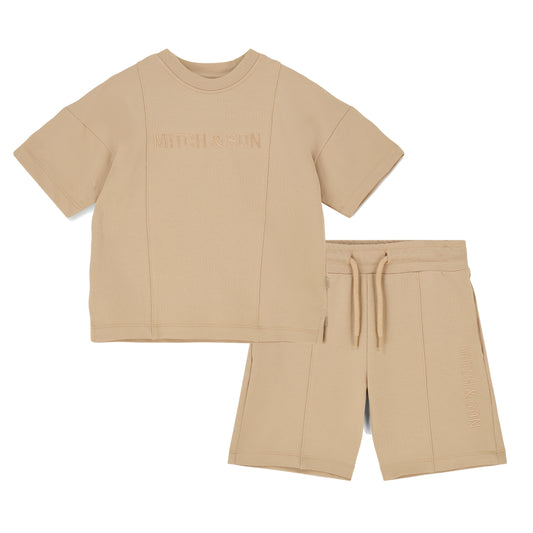 PRE ORDER Mitch & Son Beige Sweat Short Set Porter