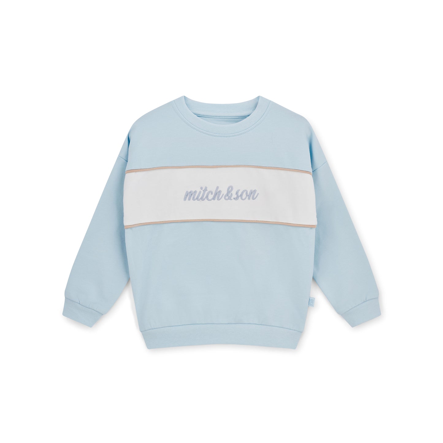 PRE ORDER Mitch & Son Blue Crewneck Panel Tracksuit Sean