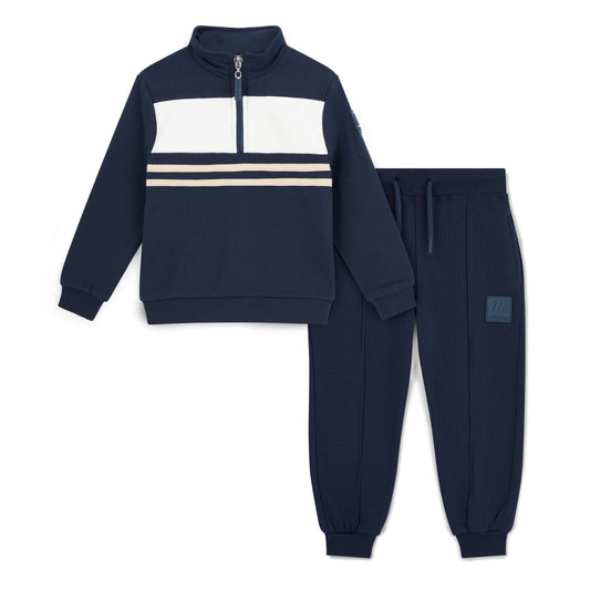 PRE ORDER Mitch & Son Navy Quarter Zip Tracksuit Samson