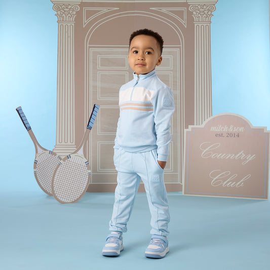PRE ORDER Mitch & Son Blue Quarter Zip Tracksuit Samson