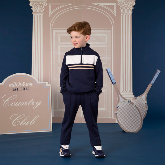 PRE ORDER Mitch & Son Navy Quarter Zip Tracksuit Samson
