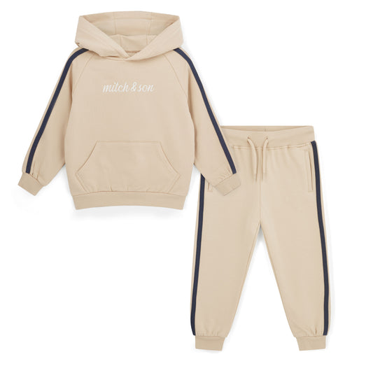 PRE ORDER Mitch & Son Beige Hooded Tracksuit Scott