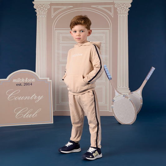 PRE ORDER Mitch & Son Beige Hooded Tracksuit Scott