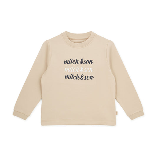 PRE ORDER Mitch & Son Beige Long Sleeve T-Shirt Sutton