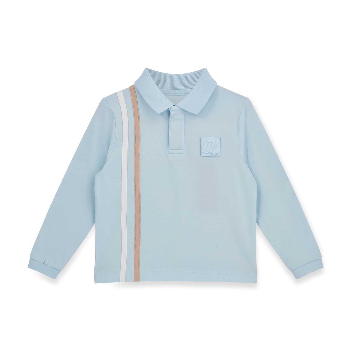 PRE ORDER Mitch & Son Blue Contrast Long Sleeve Polo Sawyer