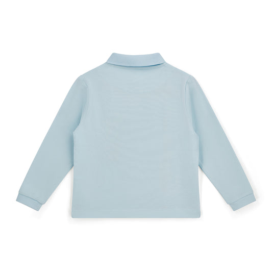 PRE ORDER Mitch & Son Blue Contrast Long Sleeve Polo Sawyer