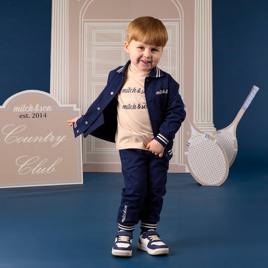 PRE ORDER Mitch & Son Beige Long Sleeve T-Shirt Sutton