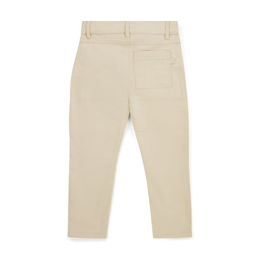 PRE ORDER Mitch & Son Beige Smart Twill Trousers Silas