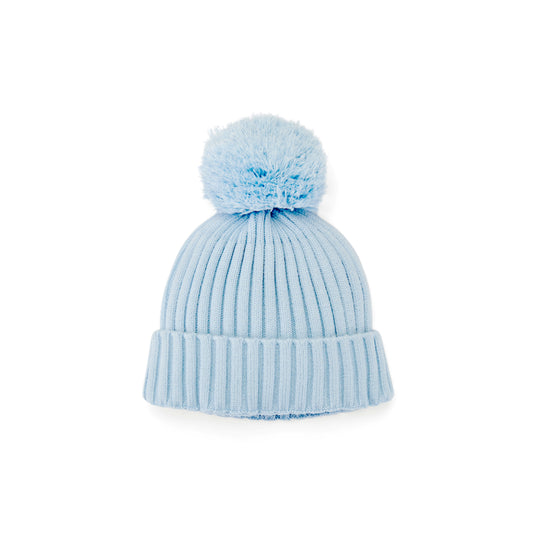 PRE ORDER Mitch & Son Blue Knitted Pom Hat Sterling