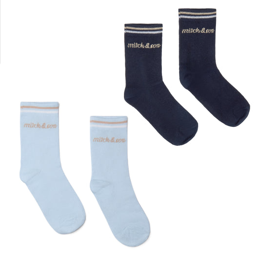 PRE ORDER Mitch & Son Blue 2 Pack Socks Stuart