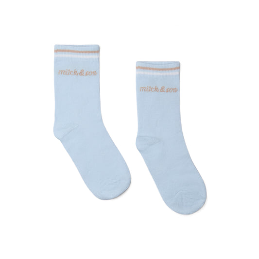 Mitch & Son Blue Crew Socks Stuart