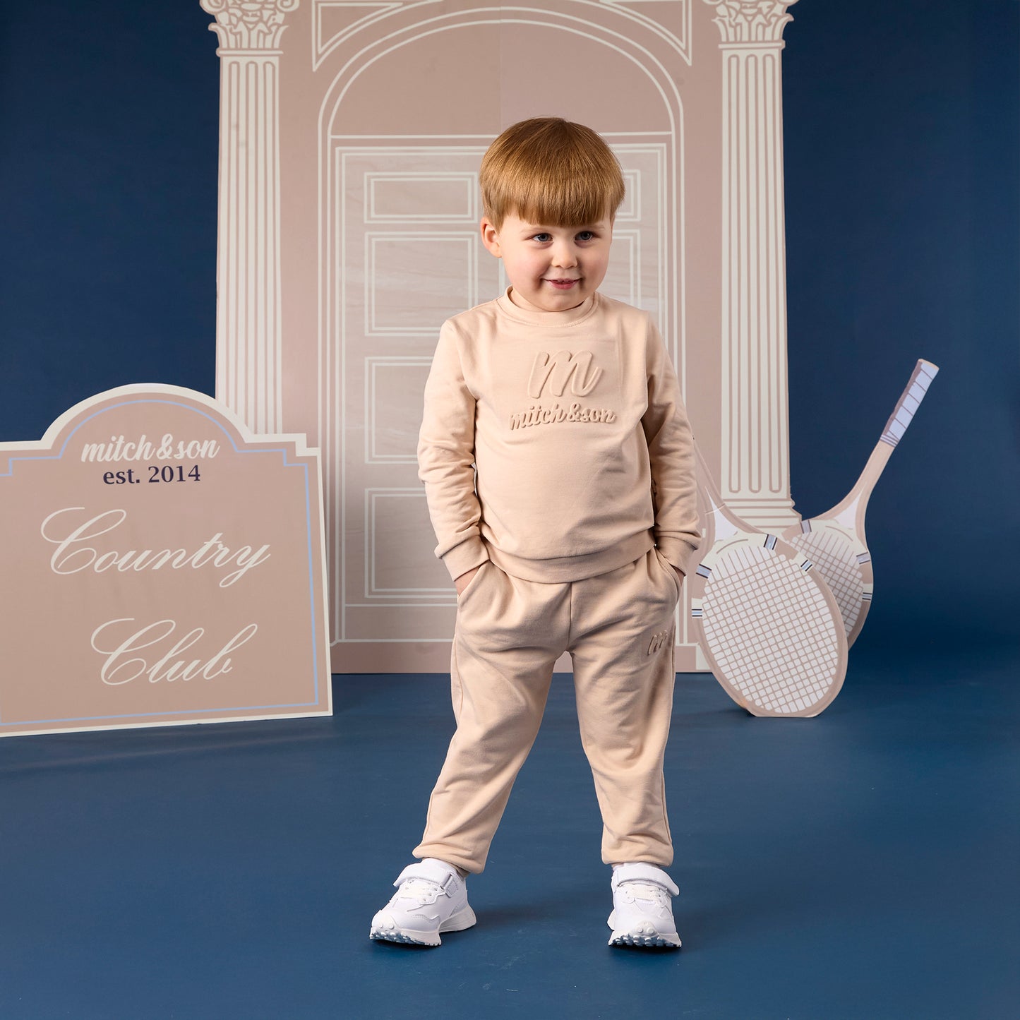 Mitch & Son Beige Crewneck Tracksuit Seth