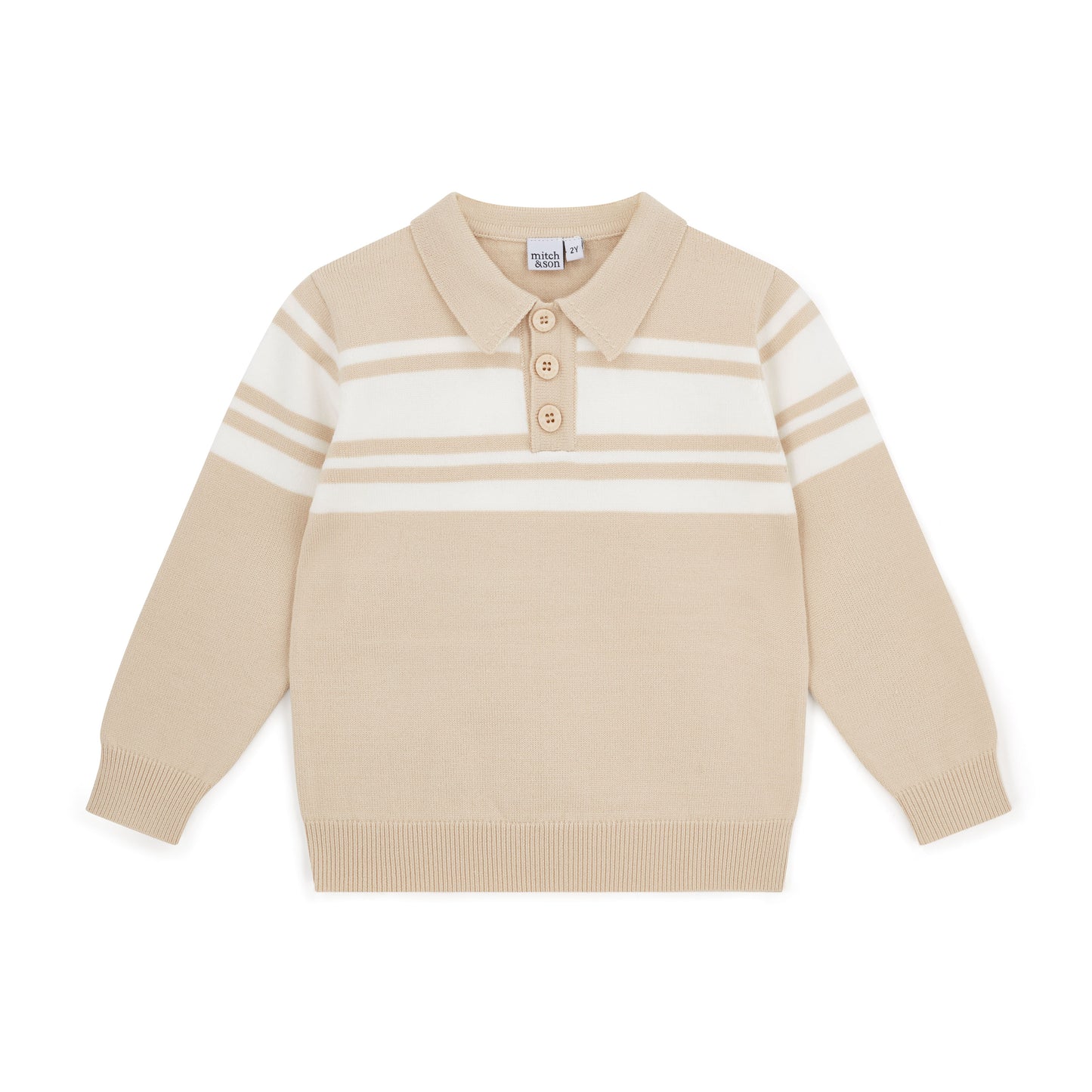 PRE ORDER Mitch & Son Beige Knitted Polo Tracksuit Travis
