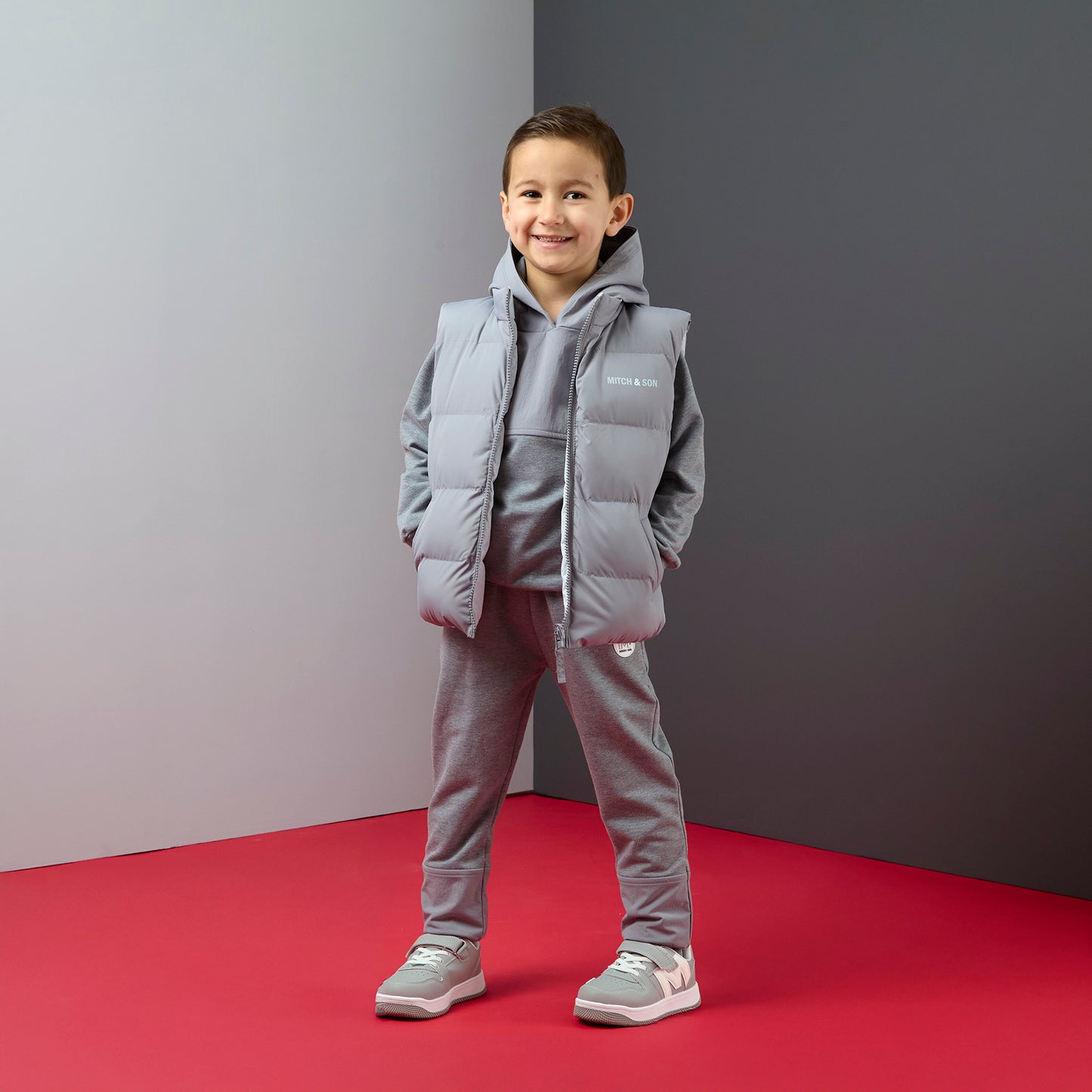 PRE ORDER Mitch & Son Grey Reversible Gilet Tristan