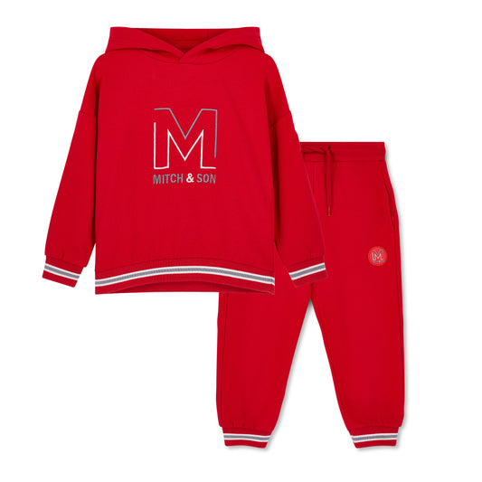 PRE ORDER Mitch & Son Red Hooded Tracksuit Tate