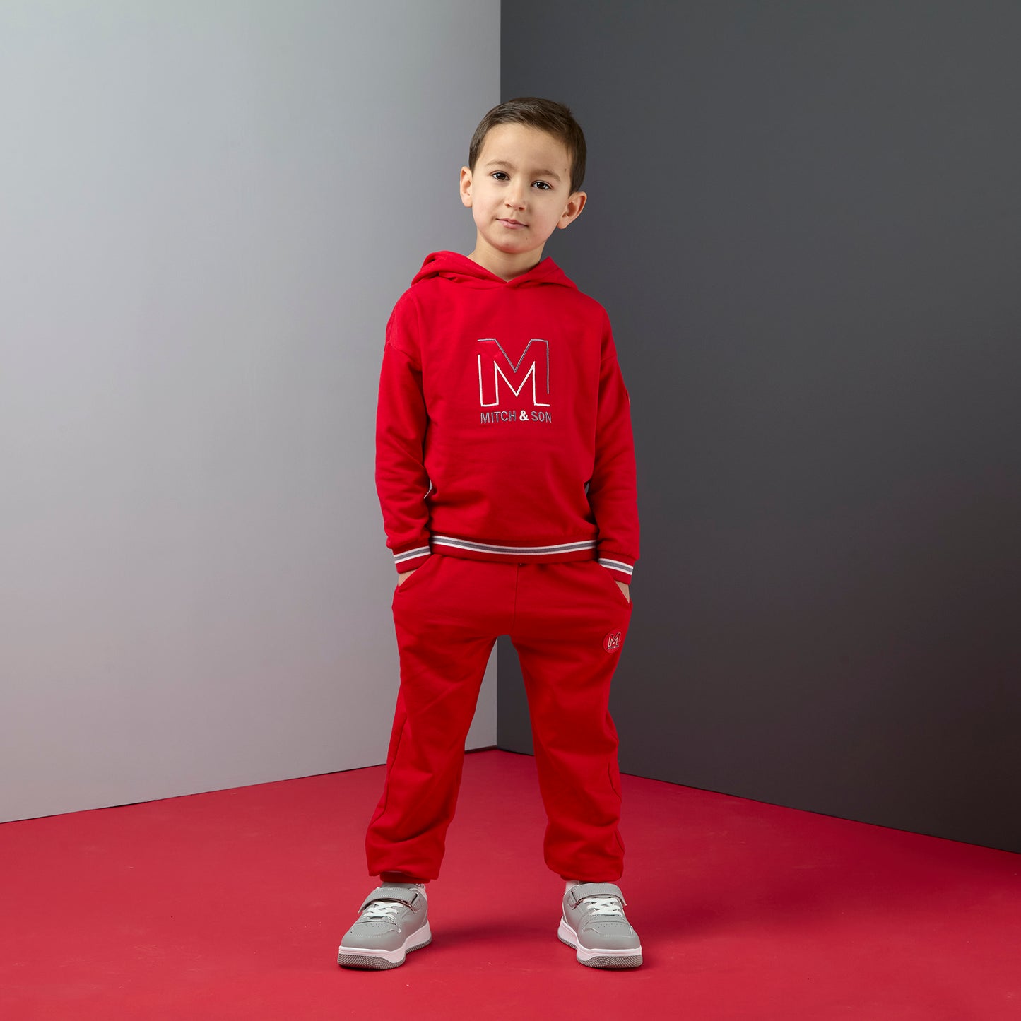 Mitch & Son Red Hooded Tracksuit Tate