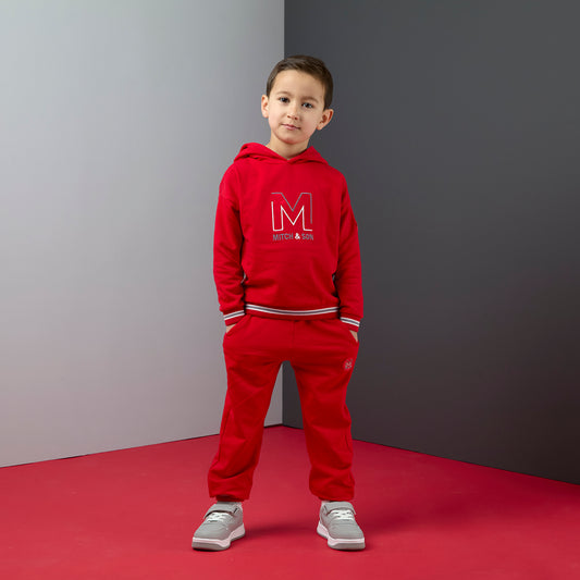 PRE ORDER Mitch & Son Red Hooded Tracksuit Tate