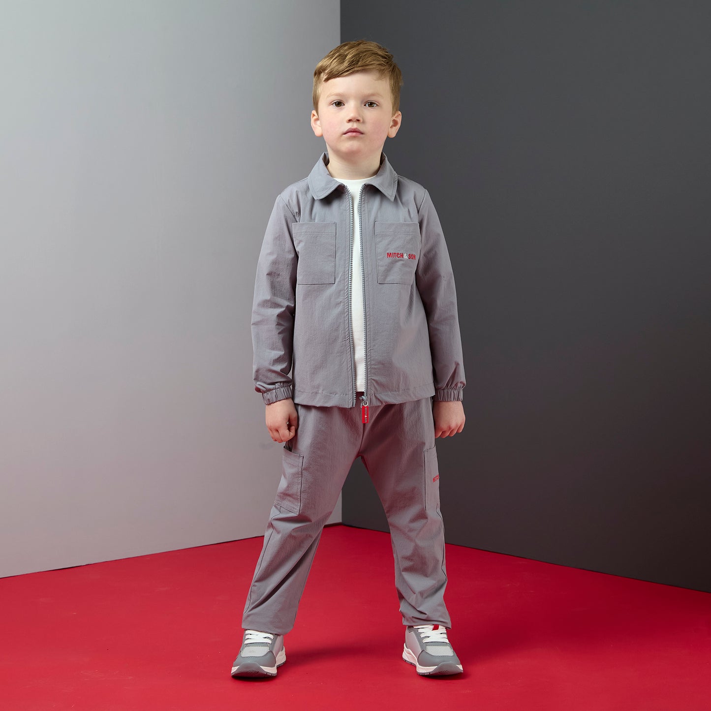 Mitch & Son Grey Nylon Shacket Thiago
