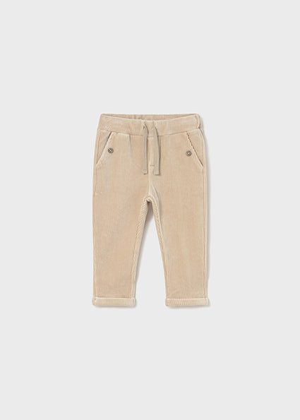 Mayoraly Baby Boys Beige Corduroy Trousers 2510