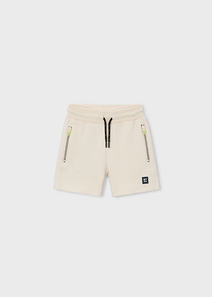 Mayoral Cream Zip Jogger Short 3209