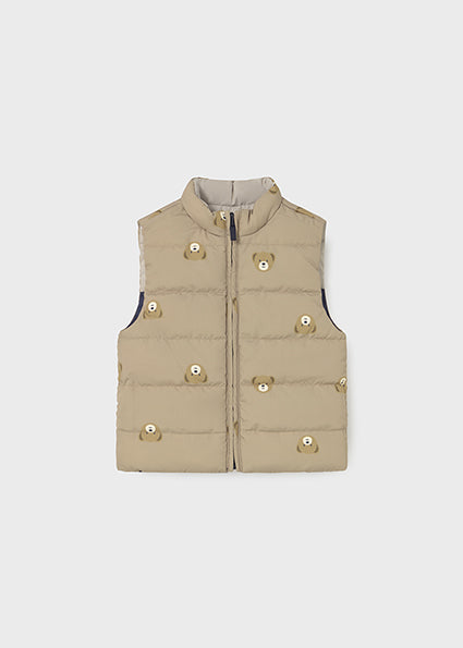 Mayoral Baby Boys Navy & Beige Reversible Gilet 2348
