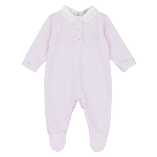 PASTELS & CO Baby Girls Pink Bow Babygrow Alice