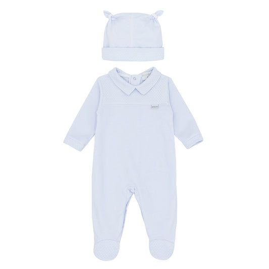 Pastel's & Co Boys Blue Babygrow & Hat Archie