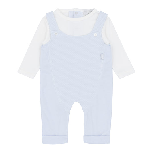 Pastels & Co Blue Dungaree & T-Shirt Set Arran
