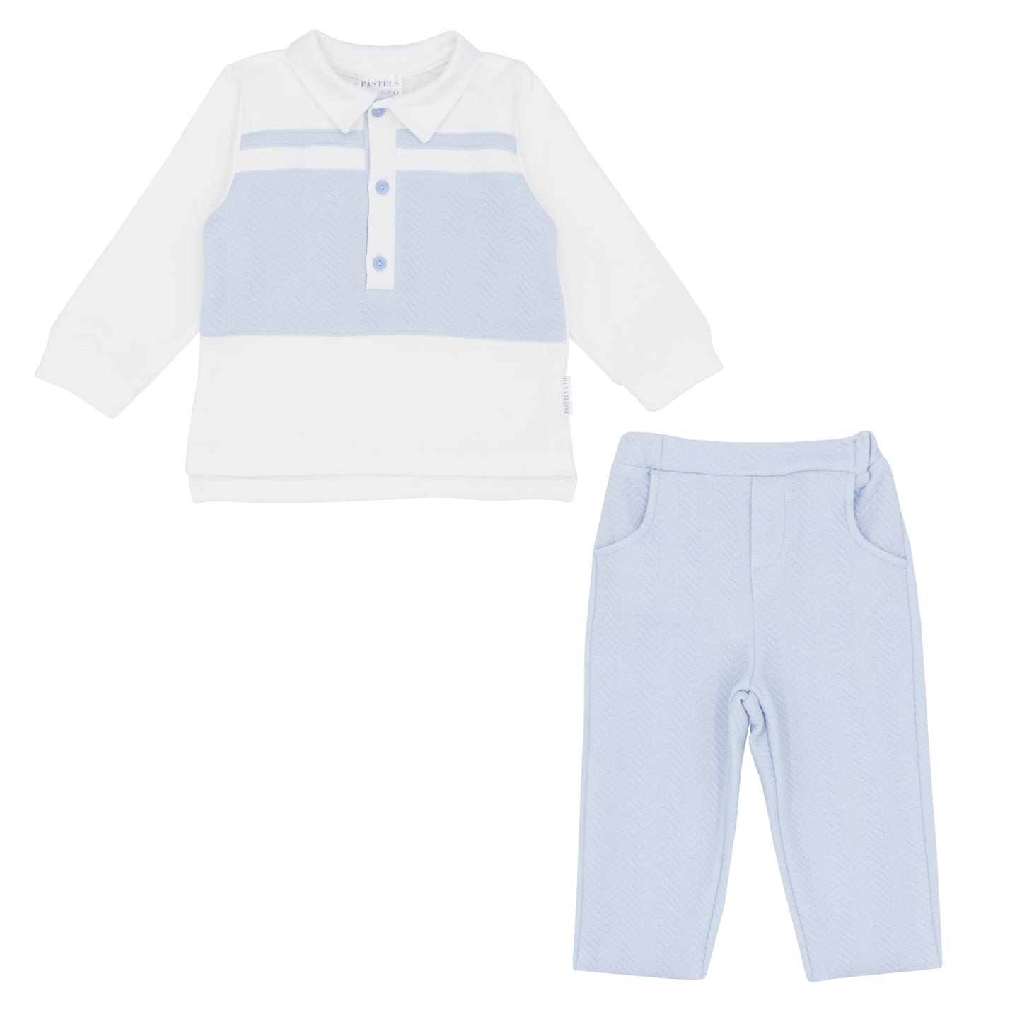 Pastels & Co Boys Blue Top & Trouser Set Cooper